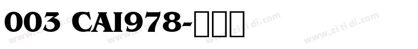003 CAI978字体转换